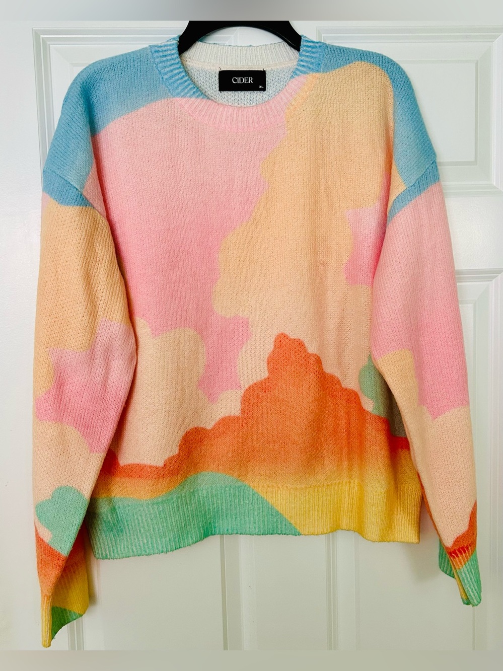 Cider Pastel Sunrise Sweater - Pink, Peach, Blue, Yellow, Green, Orange